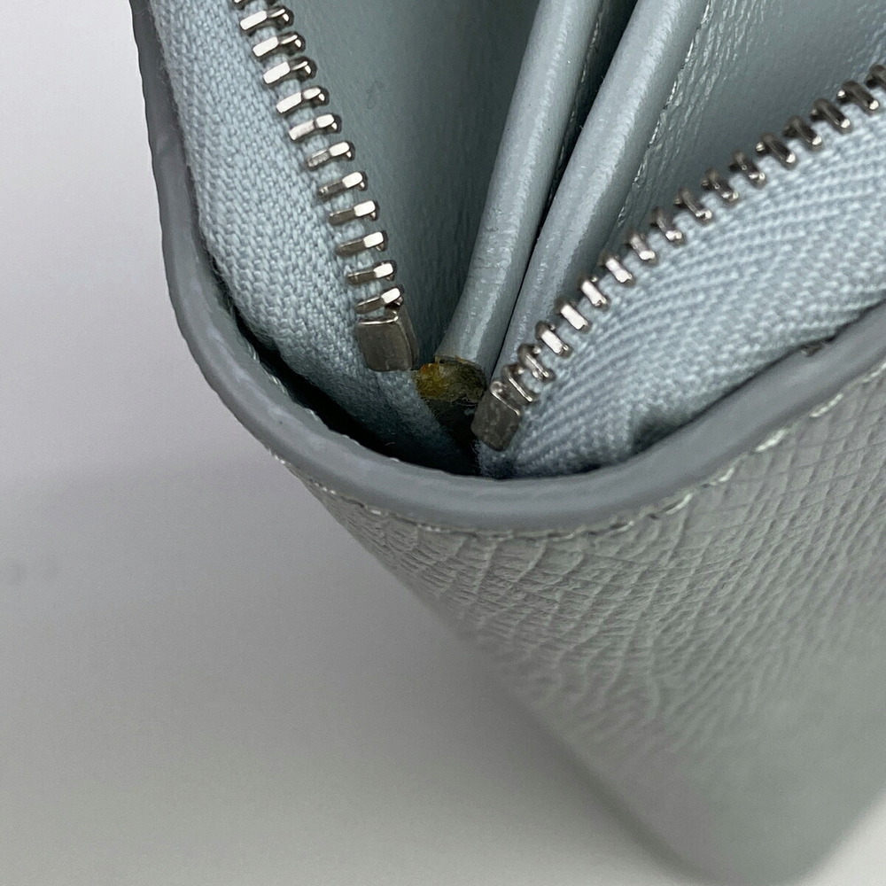 Celine Compartment Round Wallet Zip Gray Leather - Picture 5 of 7
